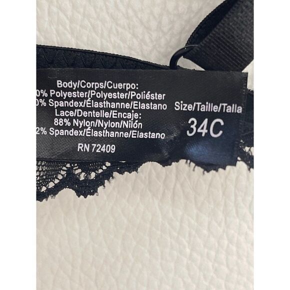 Rene Rofe Lingerie Black Push-Up Bra Size 34C NWT - Picture 9 of 9